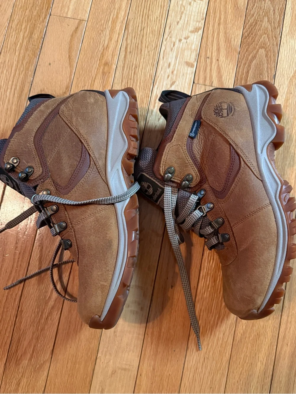 Timberland Men’s Waterproof Leather Hiking Boots Brown Size 8.5